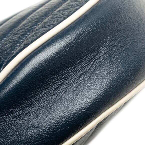 Gucci GG Marmont Chain Shoulder Bag 550154 Navy Leather Women's GUCCI - Picture 5 of 12